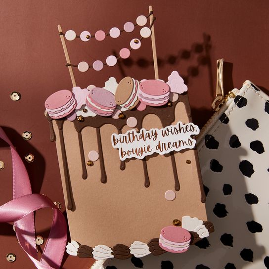 Spellbinders - Bougie Birthday Collection - Press Plates &amp; Dies - Bougie Birthday Sentiments-ScrapbookPal