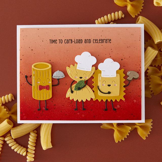 Spellbinders - Buon Appetito Collection - Clear Stamps - Stay Saucy-ScrapbookPal