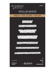 Spellbinders - Buttons & Keepsakes Collection - Letterpress + Foil Plate & Cut - Heirloom Words-ScrapbookPal