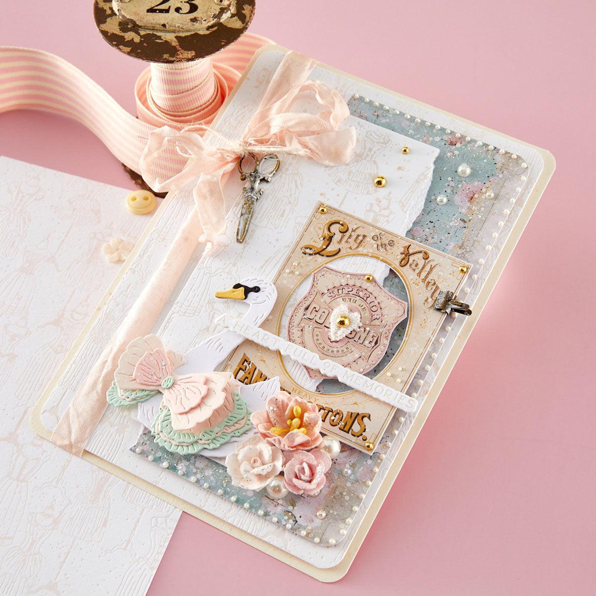 Spellbinders - Buttons &amp; Keepsakes Collection - Letterpress + Foil Plate - Vintage Atelier-ScrapbookPal