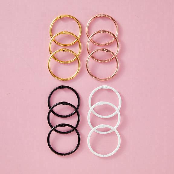 Spellbinders - Card Shoppe Essentials - 1.5" Book Rings - 12 pack-ScrapbookPal