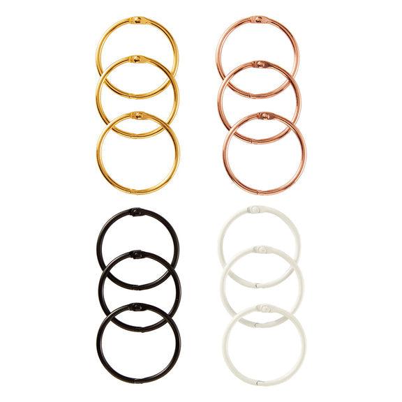 Spellbinders - Card Shoppe Essentials - 1.5" Book Rings - 12 pack-ScrapbookPal