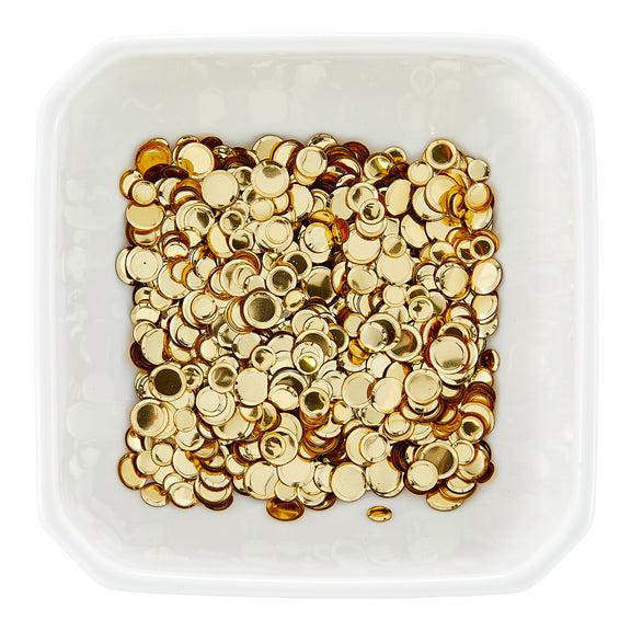 Spellbinders - Card Shoppe Essentials - Color Essentials Sequins - Gold Smooth Discs-ScrapbookPal