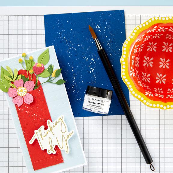 Spellbinders - Card Shoppe Essentials - Splatter White Opaque Watercolor-ScrapbookPal
