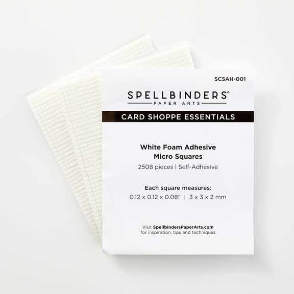 Spellbinders - Card Shoppe Essentials - White Foam Adhesive Squares - Micro-ScrapbookPal
