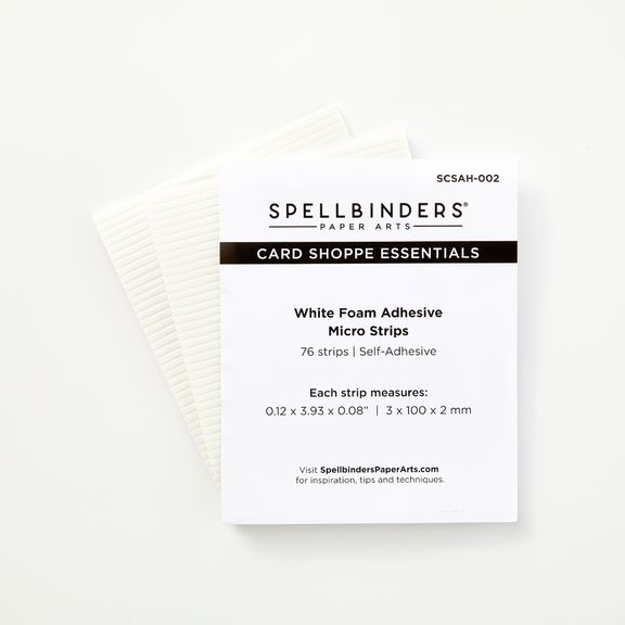Spellbinders - Card Shoppe Essentials - White Foam Adhesive Strips - 1/8"-ScrapbookPal