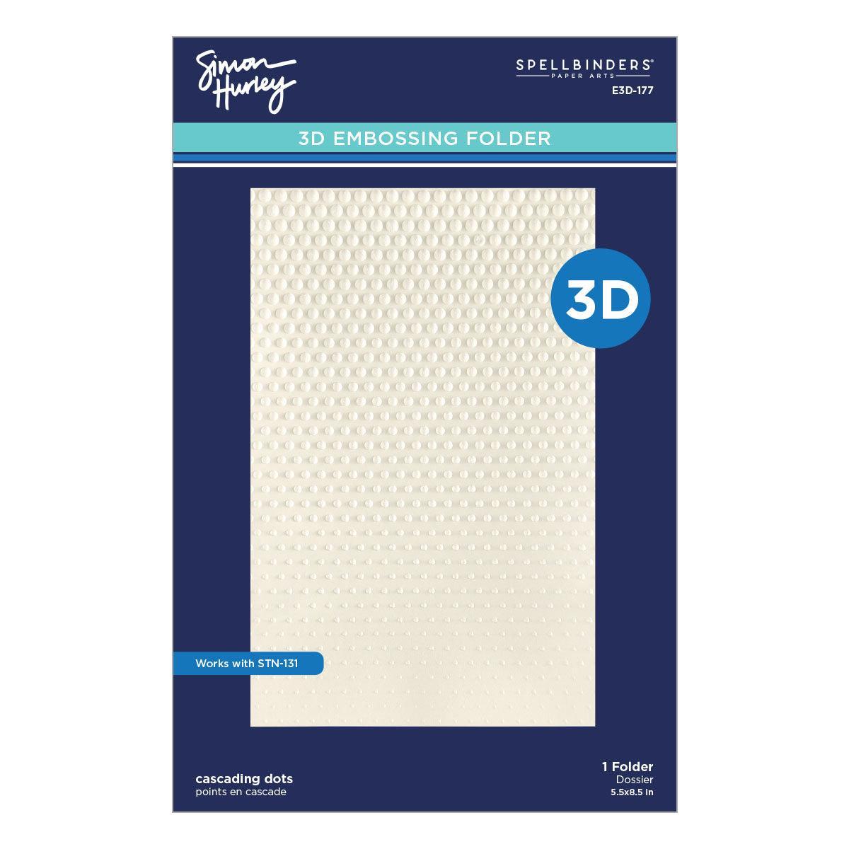 Spellbinders - Cascading Coneflowers Collection - 3D Embossing Folder - Cascading Dots-ScrapbookPal