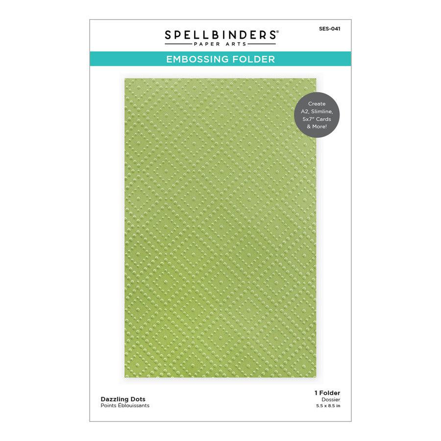 Spellbinders - Celebrate the Season Collection - Embossing Folder - Dazzling Dots-ScrapbookPal