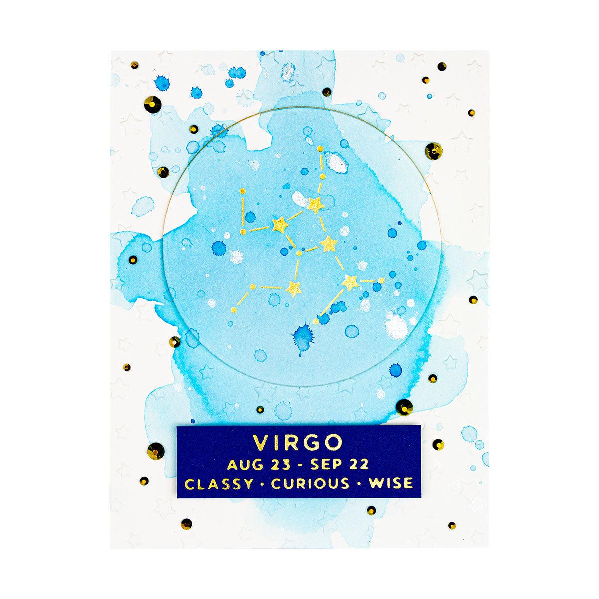 Spellbinders - Celestial Zodiacs Collection - Embossing Folder - Stargazer-ScrapbookPal