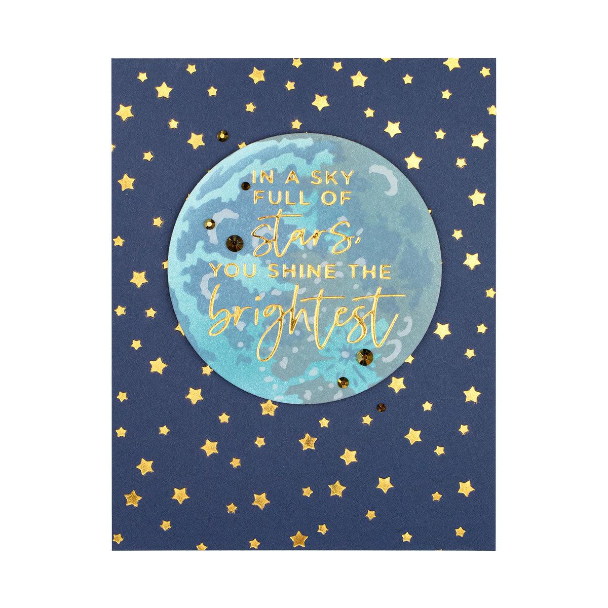 Spellbinders - Celestial Zodiacs Collection - Stencils - Layered Full Moon-ScrapbookPal