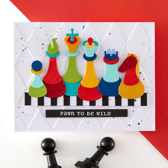 Spellbinders - Checkmate Collection - 3D Embossing Folder - Harlequin-ScrapbookPal