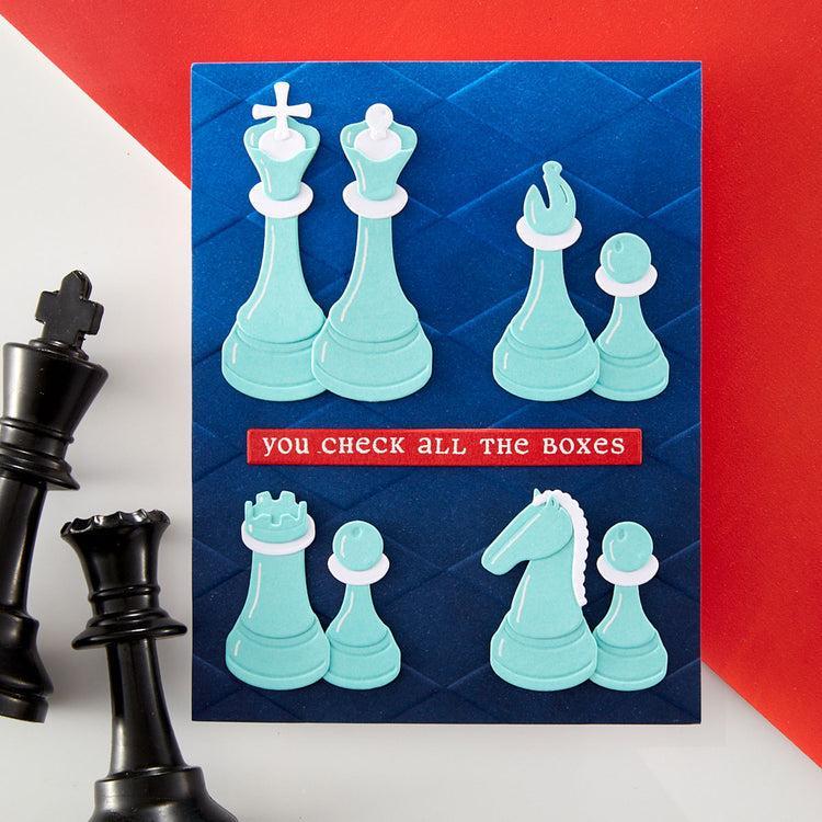Spellbinders - Checkmate Collection - Dies - Chess & Checkers - Scratch & Dent-ScrapbookPal