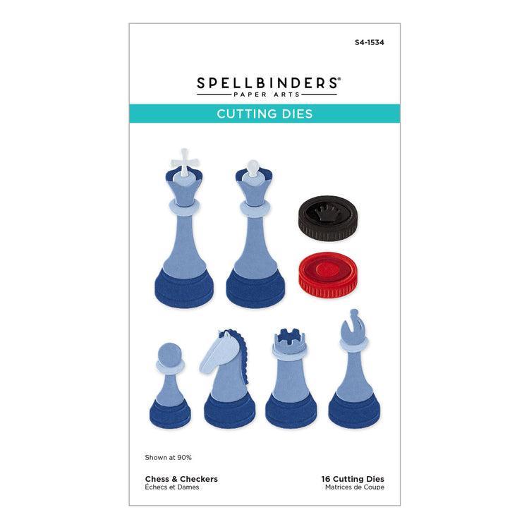 Spellbinders - Checkmate Collection - Dies - Chess & Checkers - Scratch & Dent-ScrapbookPal