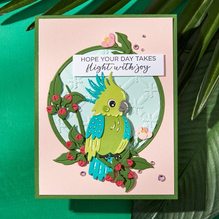 Spellbinders - Cheerful Chirps Collection - 3D Embossing Folder - Bamboo Screen-ScrapbookPal