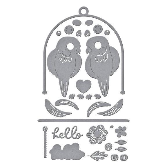 Spellbinders - Cheerful Chirps Collection - Dies - Pretty Birds-ScrapbookPal