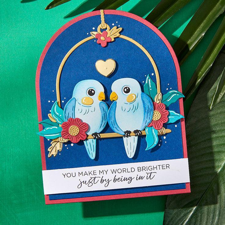 Spellbinders - Cheerful Chirps Collection - Dies - Pretty Birds-ScrapbookPal