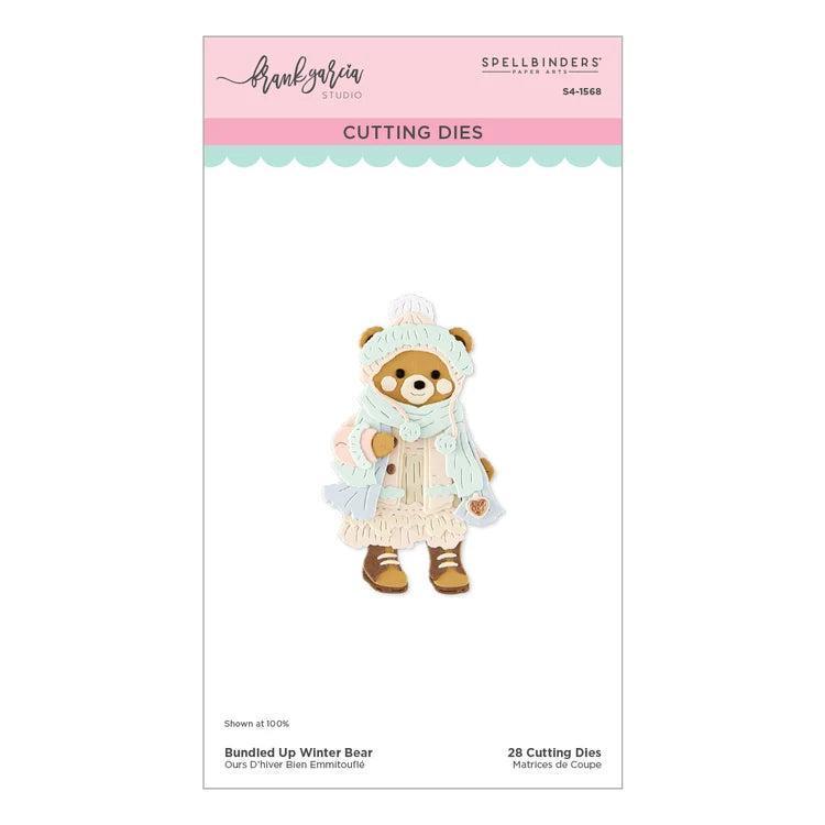 Spellbinders - Christmas Blush Collection - Dies - Bundled Up Winter Bear-ScrapbookPal