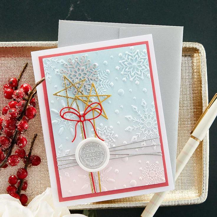 Spellbinders - Christmas Collection - 3D Embossing Folder - Flurry of Snowflakes-ScrapbookPal