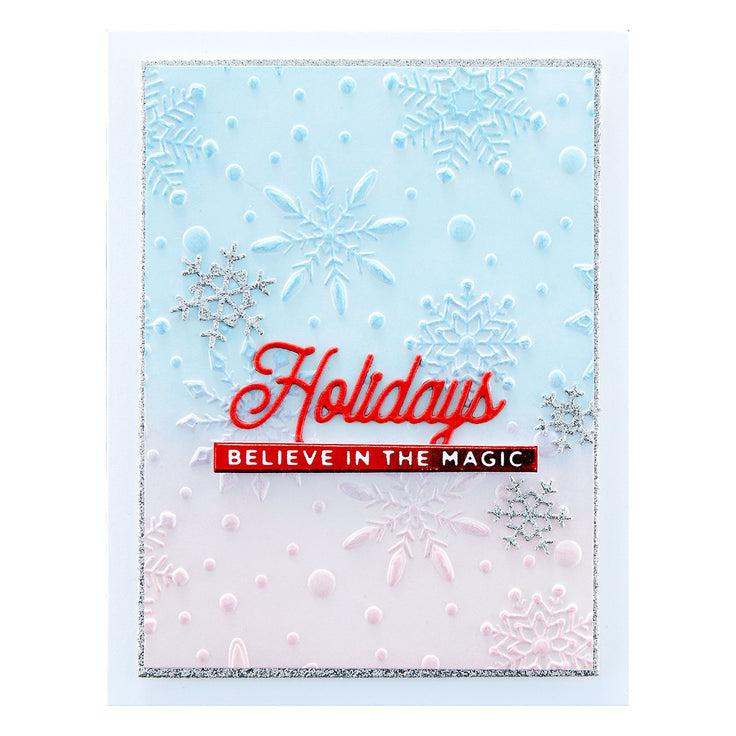 Spellbinders - Christmas Collection - 3D Embossing Folder - Flurry of Snowflakes-ScrapbookPal