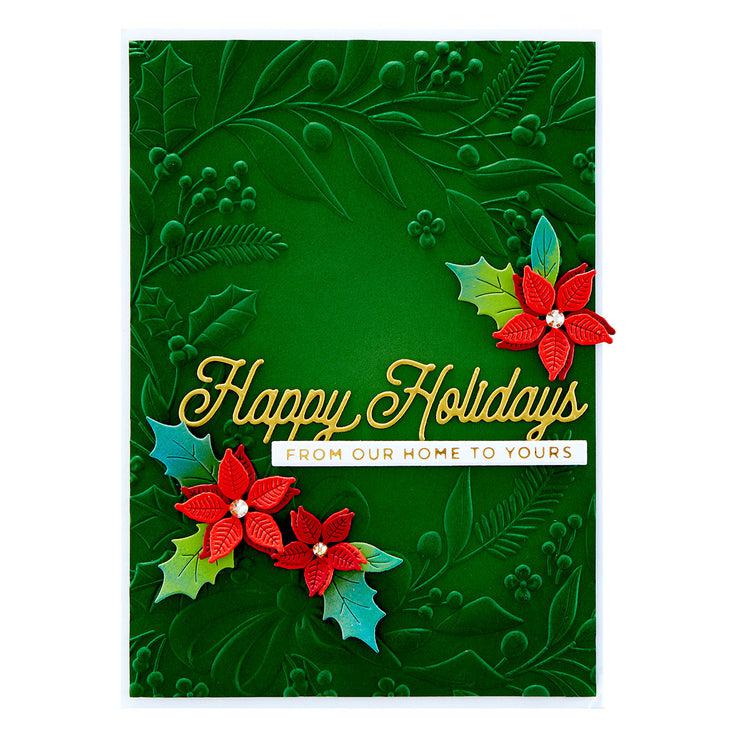 Spellbinders - Christmas Collection - 3D Embossing Folder - Holiday Floral Swag-ScrapbookPal