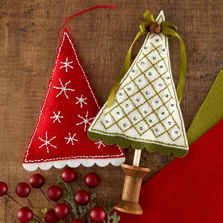 Spellbinders - Christmas Felt Stitch &amp; Create Collection - Dies - Felt Festive Trees-ScrapbookPal