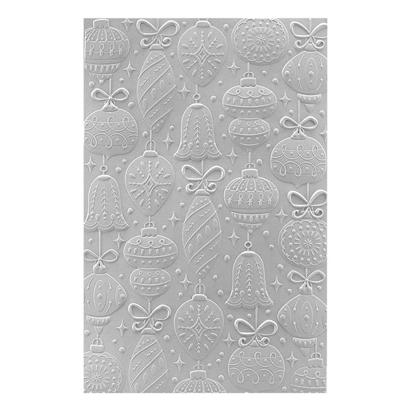 Spellbinders - Classic Christmas Collection - 3D Embossing Folder - Vintage Ornaments-ScrapbookPal