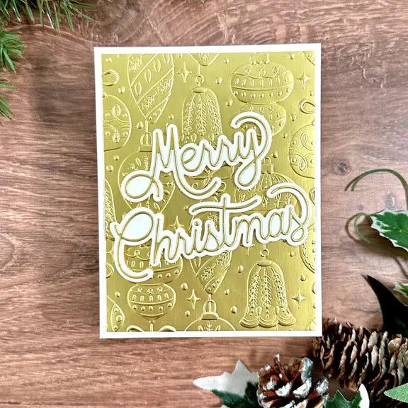 Spellbinders - Classic Christmas Collection - 3D Embossing Folder - Vintage Ornaments-ScrapbookPal