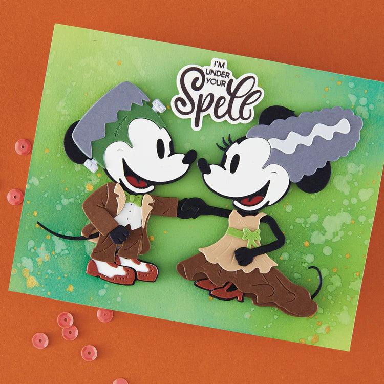 Spellbinders - Classic Mouse Costume Party Collection - Clear Stamps &amp; Dies - Classic Mouse Trick-or-Treat Sentiments-ScrapbookPal