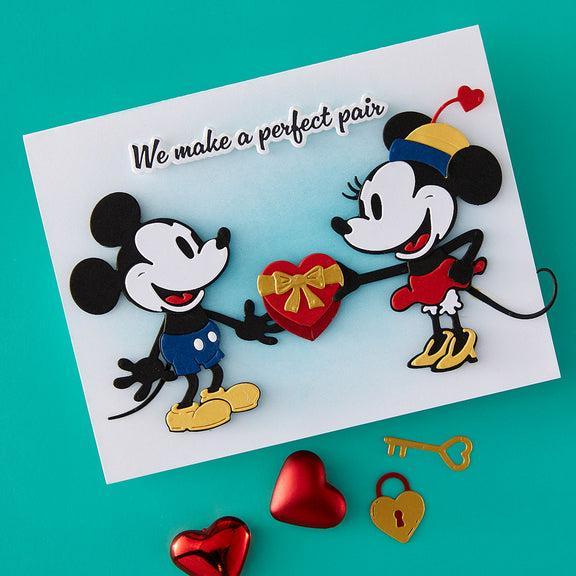 Spellbinders - Classic Mouse Love Collection - Press Plate &amp; Dies - Classic Mouse Love Sentiments-ScrapbookPal