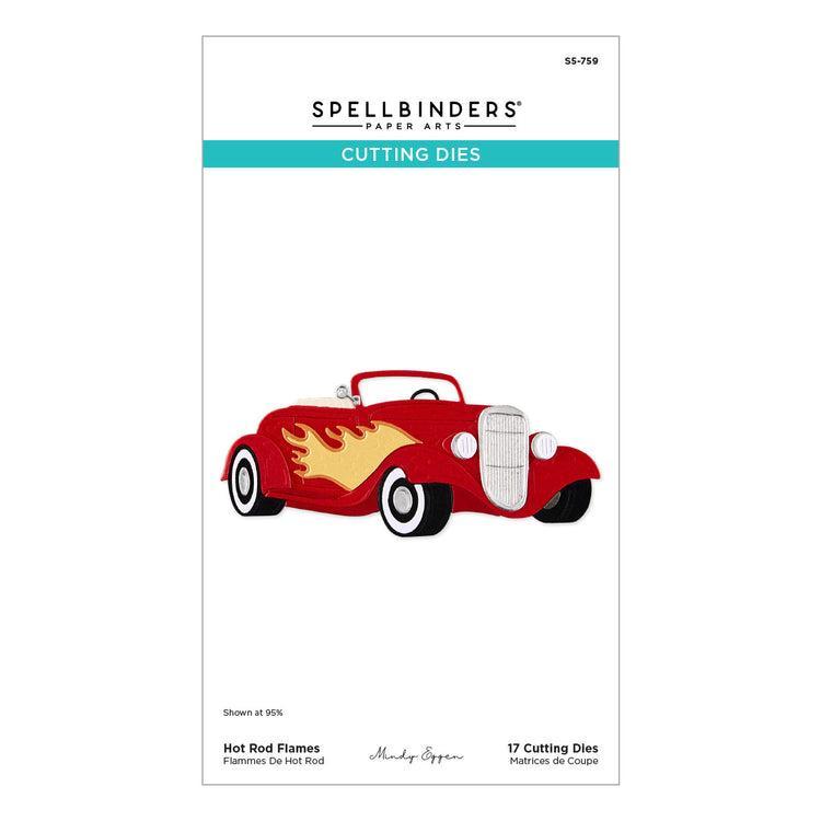 Spellbinders - Classic Road Legends 2.0 Collection - Dies - Hot Rod Flames - Scratch & Dent-ScrapbookPal