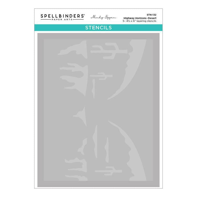 Spellbinders - Classic Road Legends 2.0 Collection - Stencils - Highway Horizons-Desert - Scratch & Dent-ScrapbookPal
