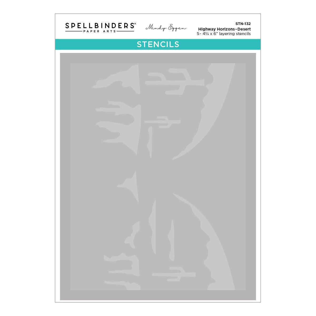 Spellbinders - Classic Road Legends 2.0 Collection - Stencils - Highway Horizons-Desert-ScrapbookPal