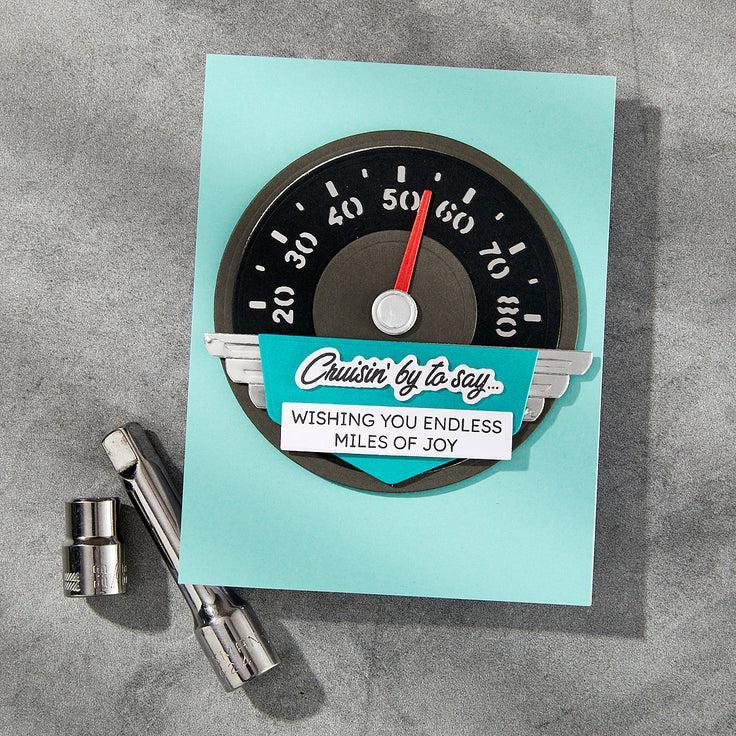 Spellbinders - Classic Road Legends Collection - Dies - Speedometer-ScrapbookPal