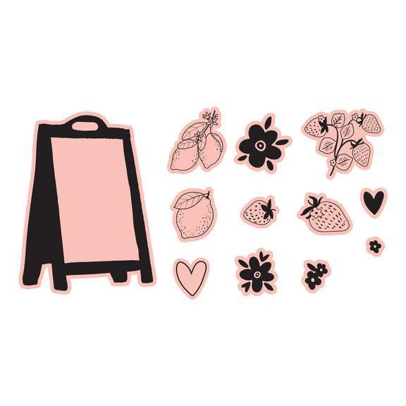 Spellbinders - Clear Stamps &amp; Dies - Pink Lemonade-ScrapbookPal