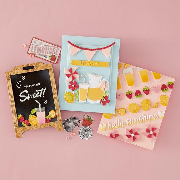 Spellbinders - Clear Stamps &amp; Dies - Pink Lemonade-ScrapbookPal