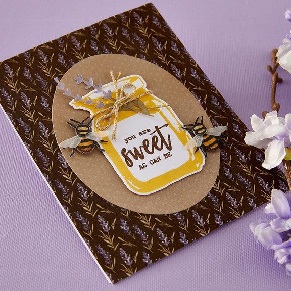 Spellbinders - Clear Stamps &amp; Dies - Simple Vintage Lavender Fields-ScrapbookPal
