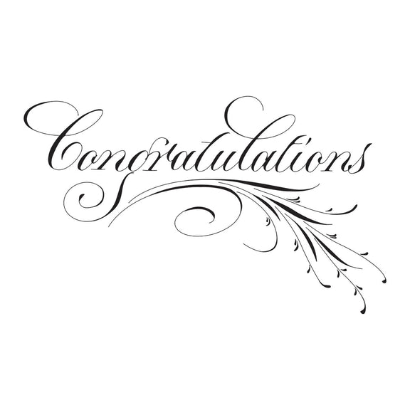 Spellbinders - Copperplate Everyday Sentiments Collection - Press Plate - Copperplate Congratulations-ScrapbookPal