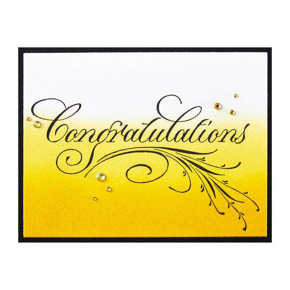Spellbinders - Copperplate Everyday Sentiments Collection - Press Plate - Copperplate Congratulations-ScrapbookPal