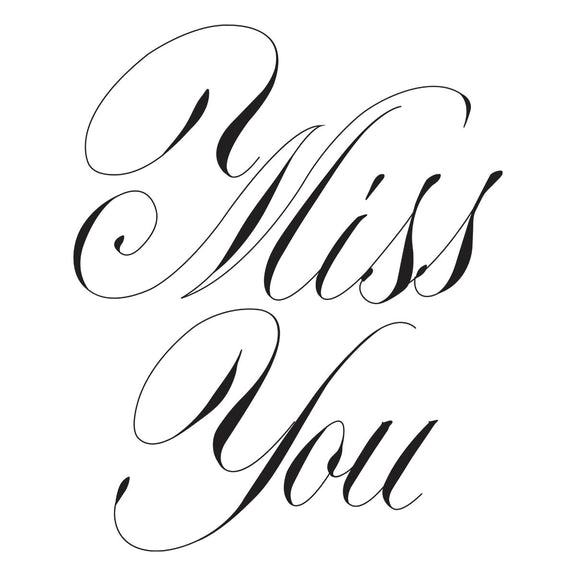 Spellbinders - Copperplate Everyday Sentiments Collection - Press Plate - Copperplate Miss You-ScrapbookPal
