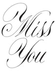 Spellbinders - Copperplate Everyday Sentiments Collection - Press Plate - Copperplate Miss You-ScrapbookPal