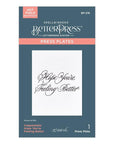 Spellbinders - Copperplate Happy Everything Sentiments Collection - Press Plates - Copperplate Hope You're Feeling Better-ScrapbookPal