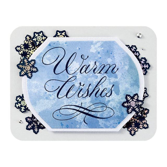 Spellbinders - Copperplate Holiday Sentiments Collection - Press Plates - Copperplate Warm Wishes-ScrapbookPal