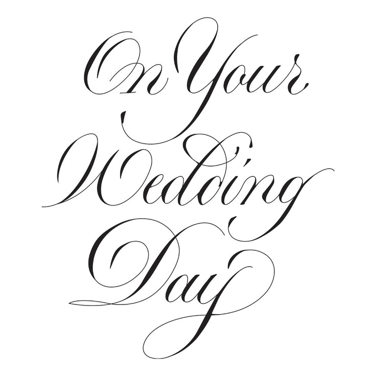 Spellbinders - Copperplate On Your Wedding Day Collection - Press Plates - Copperplate On Your Wedding Day-ScrapbookPal