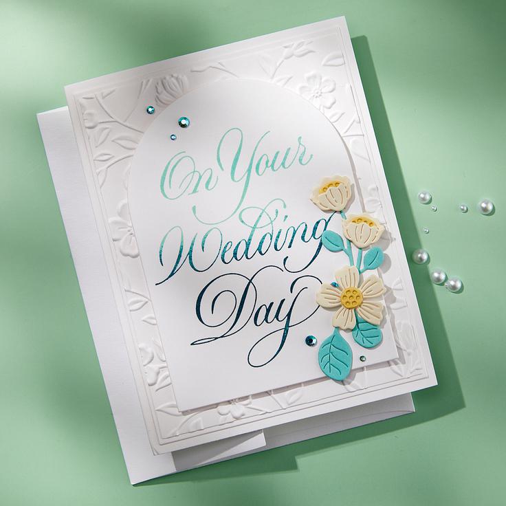 Spellbinders - Copperplate On Your Wedding Day Collection - Press Plates - Copperplate On Your Wedding Day-ScrapbookPal