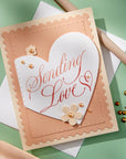 Spellbinders - Copperplate On Your Wedding Day Collection - Press Plates - Copperplate Sending Love-ScrapbookPal