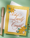Spellbinders - Copperplate On Your Wedding Day Collection - Press Plates - Copperplate To the Lovely Couple-ScrapbookPal