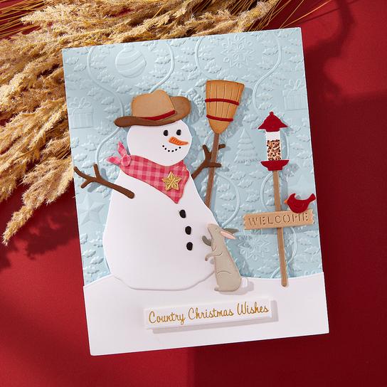 Spellbinders - Country Christmas Collection - Dies - Country Snowman-ScrapbookPal