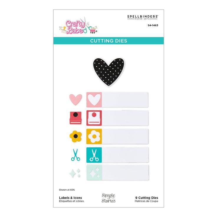 Spellbinders - Crafty Babe Collection - Dies - Labels &amp; Icons-ScrapbookPal