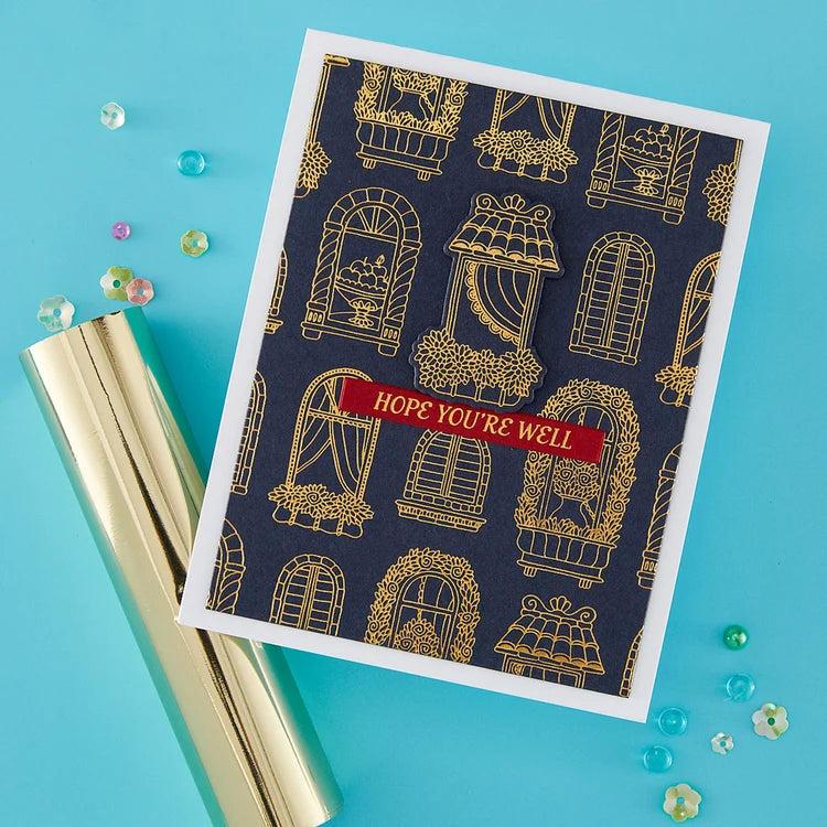 Spellbinders - Create Your Way Everyday Collection - Letterpress + Foil Plate & Dies - Windows with a View-ScrapbookPal
