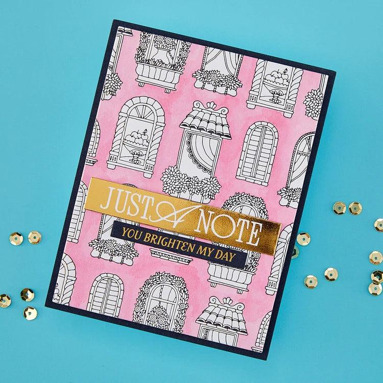 Spellbinders - Create Your Way Everyday Collection - Letterpress + Foil Plate & Dies - Windows with a View-ScrapbookPal